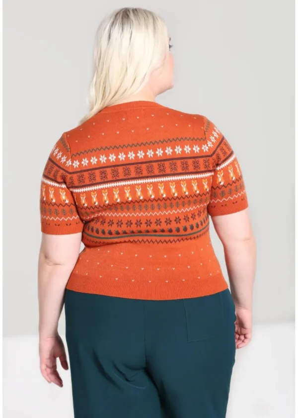 Hell Bunny Vixey 60's Jumper Brown