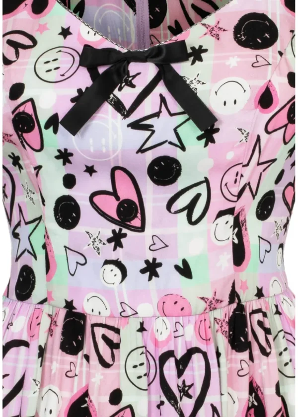 Hell Bunny x Smiley Robbie Dress Multi