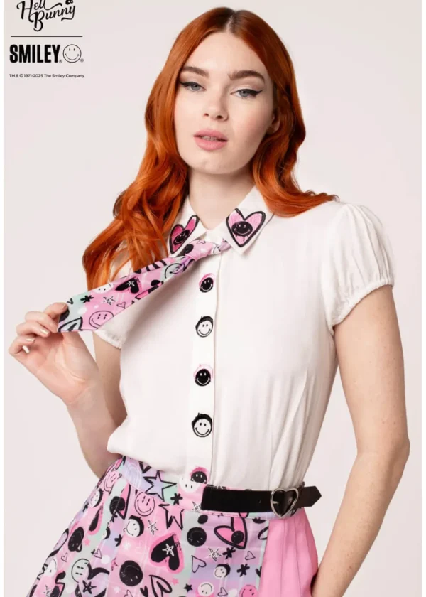 Hell Bunny x Smiley Robbie Blouse Multi Colour