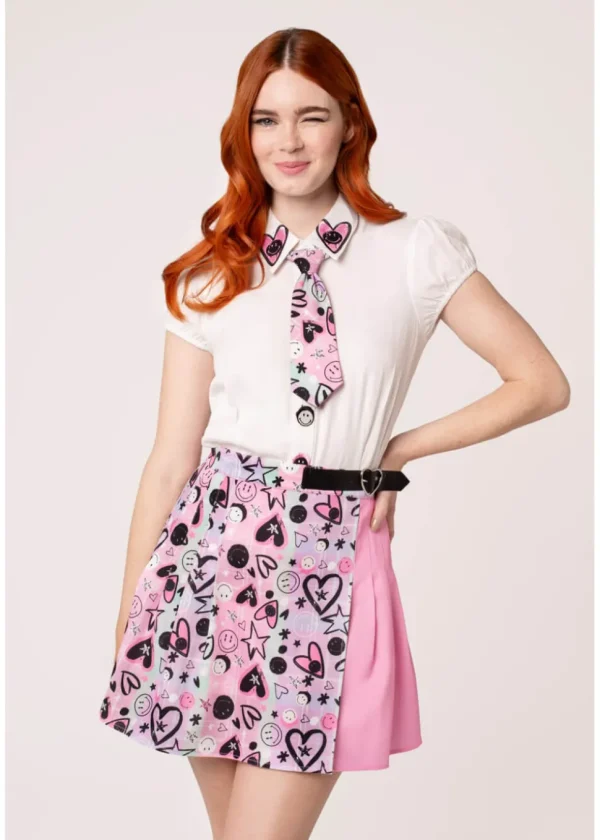 Hell Bunny x Smiley Robbie Blouse Multi Colour