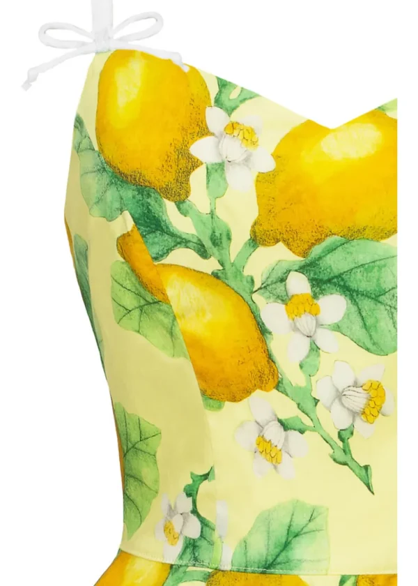 Hell Bunny Zesty Lemon 50's Swing Dress Yellow