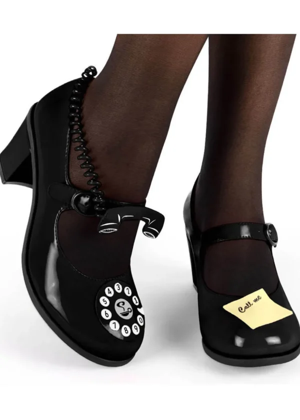 Hot Chocolate Design Call Me 50's Pumps Black