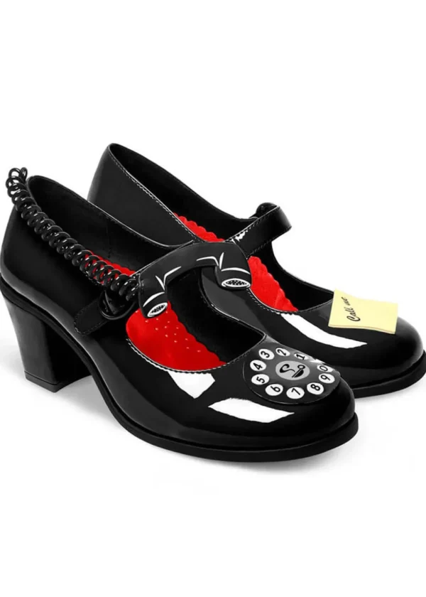 Hot Chocolate Design Call Me 50's Pumps Black