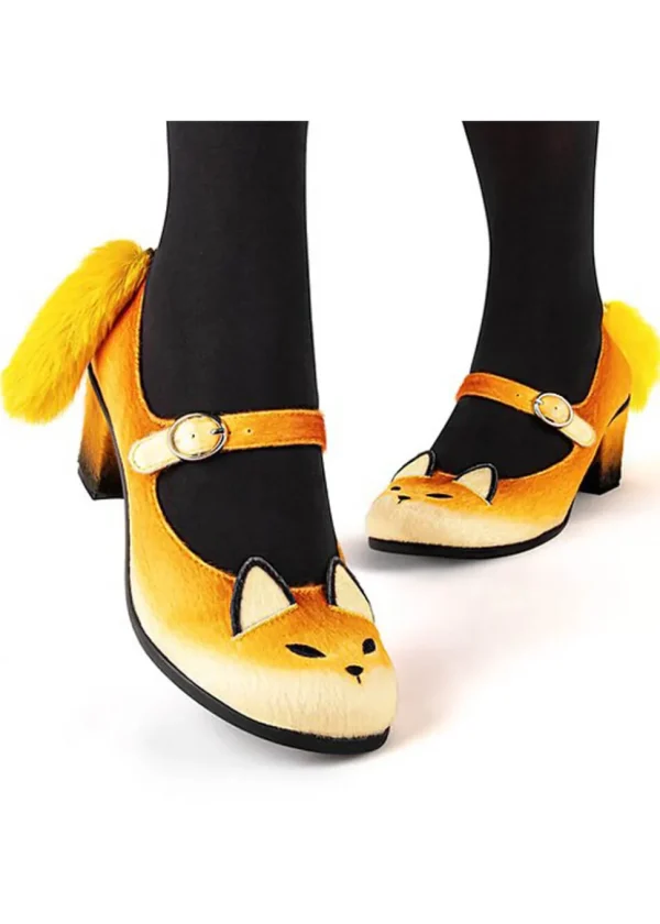 Hot Chocolate Design Fox Pumps Brown