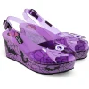 Hot Chocolate Design Gloomy Gaze Sandals Purple