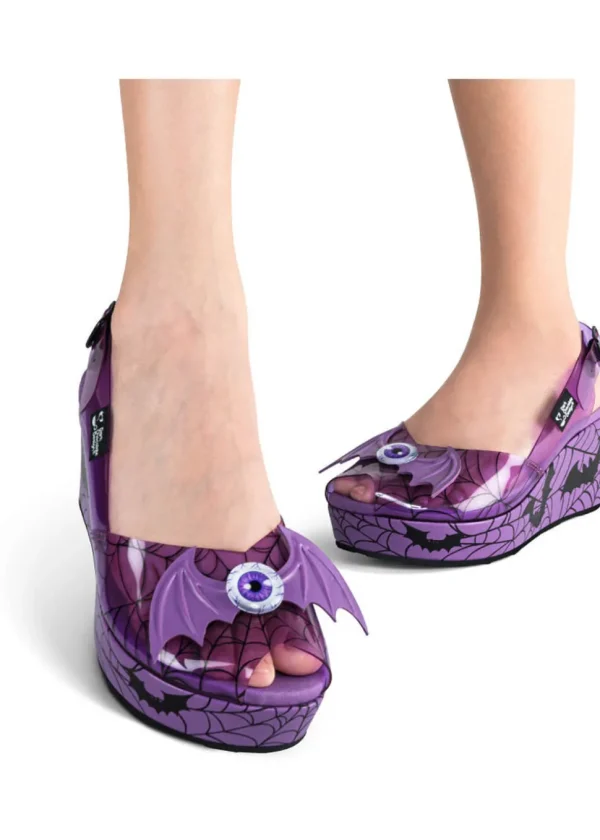 Hot Chocolate Design Gloomy Gaze Sandals Purple
