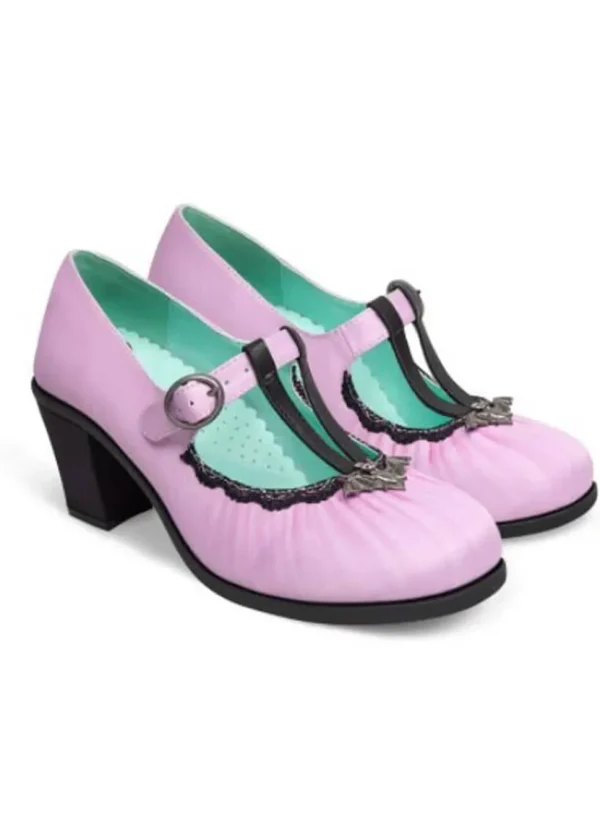 Hot Chocolate Design Lily Bat Pumps Pink