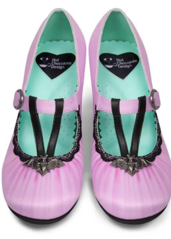 Hot Chocolate Design Lily Bat Pumps Pink