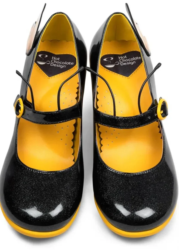 Hot Chocolate Design Monarch Butterfly Pumps Black