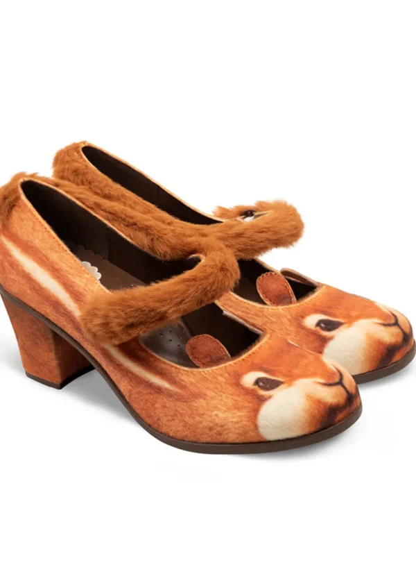 Hot Chocolate Design Nutty Cheecks Squirrel Pumps Brown
