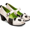 Hot Chocolate Design Panda Pumps Black White