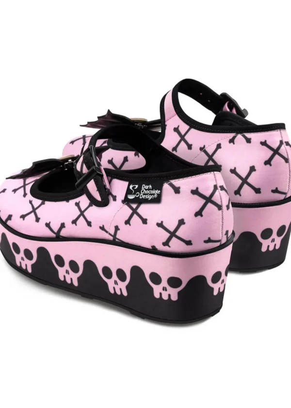 Hot Chocolate Design Pink Bones Platform Shoes Pink