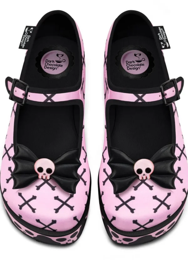 Hot Chocolate Design Pink Bones Platform Shoes Pink
