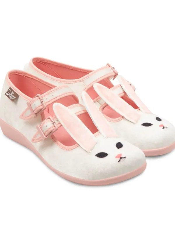 Hot Chocolate Design Rabbit Mary Janes Ballet Flats