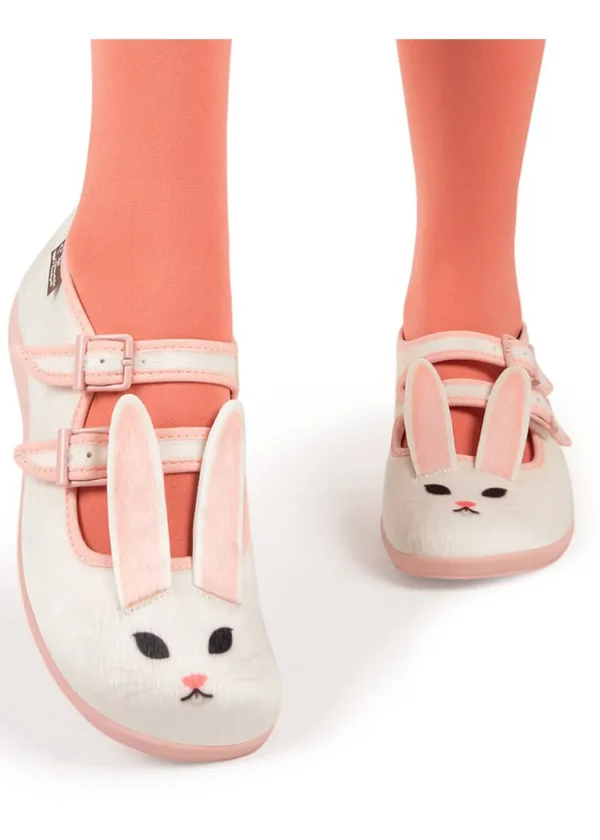 Hot Chocolate Design Rabbit Mary Janes Ballet Flats