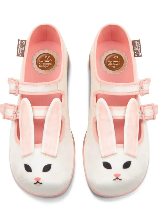 Hot Chocolate Design Rabbit Mary Janes Ballet Flats