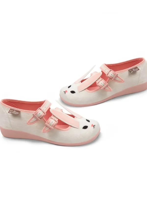Hot Chocolate Design Rabbit Mary Janes Ballet Flats