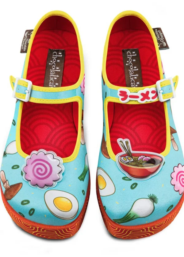 Hot Chocolate Design Ramen Platform Shoes Multi