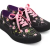 Hot Chocolate Design Spider Blossom Sneakers Trainers Black