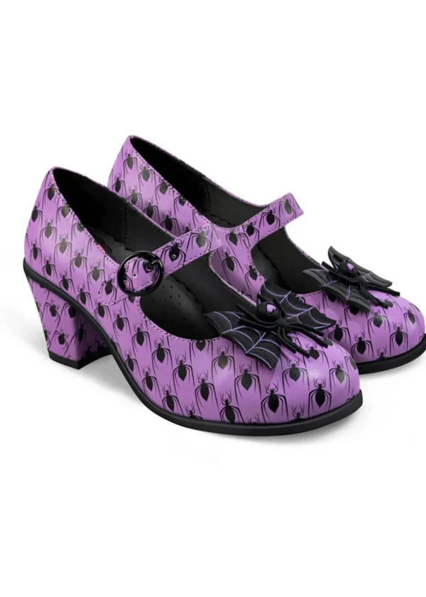 Hot Chocolate Design Spider Tooth Pumps Purple