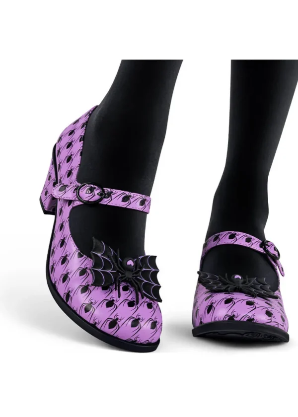 Hot Chocolate Design Spider Tooth Pumps Purple