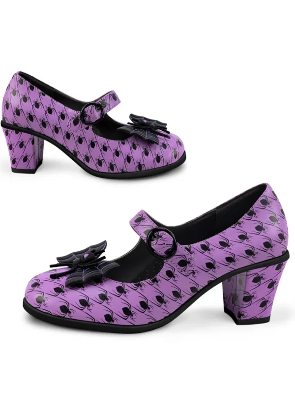 Hot Chocolate Design Spider Tooth Pumps Purple