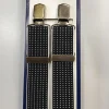 Hunt & Holditch Mini Dot Antique Golden Clips Braces Black White