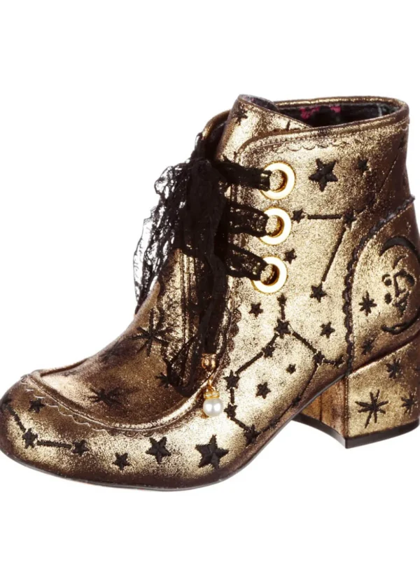 Irregular Choice Alpha Centauri Boots Gold