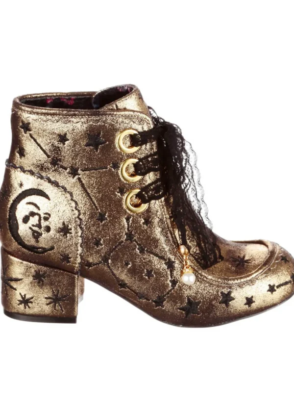 Irregular Choice Alpha Centauri Boots Gold