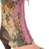 Irregular Choice Bed of Roses Lost Lover 40's Boots Green