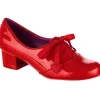Irregular Choice Bed of Roses Dear Dolly Patent Pumps Red