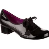 Irregular Choice Bed of Roses Dear Dolly Patent Pumps Black