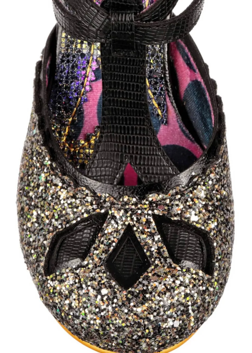 irregular_choice_golden_a_1.webp Irregular Choice Golden Age Glitter 20's Pumps Black Gold