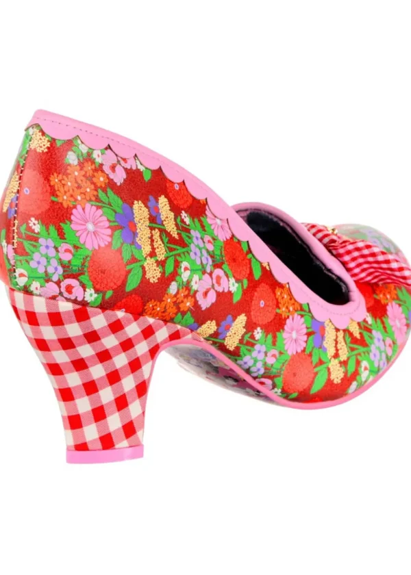 Irregular Choice Kanjanka Florals 50's Pumps Red