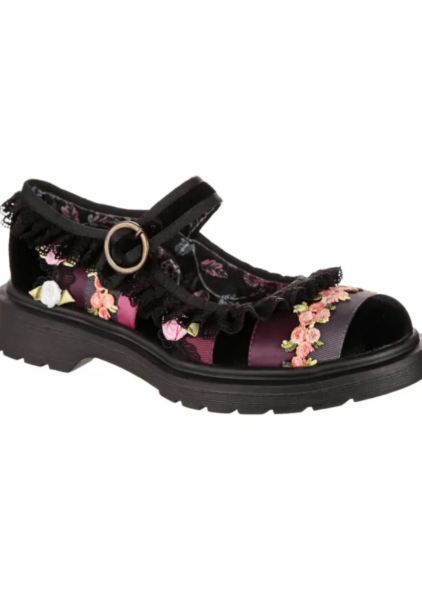 Irregular Choice Lacey Stroll Mary Jane Shoes Black