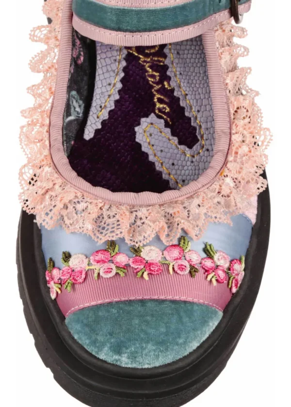 Irregular Choice Lacey Stroll Mary Jane Shoes Blue