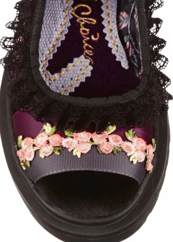 Irregular Choice Lacey Stroll Mary Jane Shoes Black