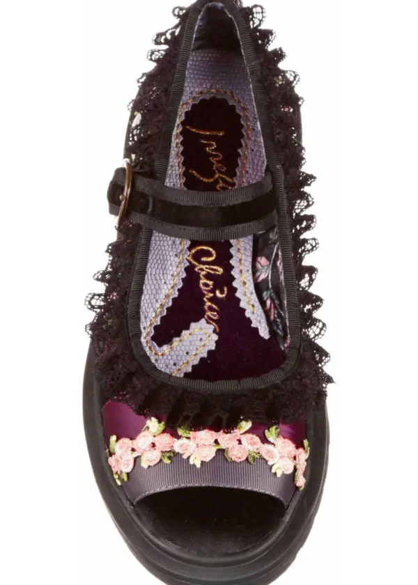 Irregular Choice Lacey Stroll Mary Jane Shoes Black