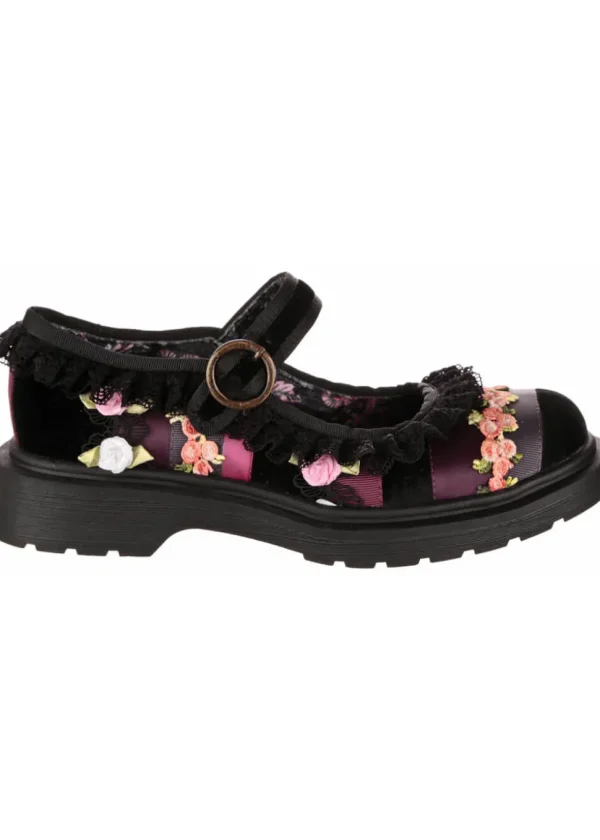 Irregular Choice Lacey Stroll Mary Jane Shoes Black