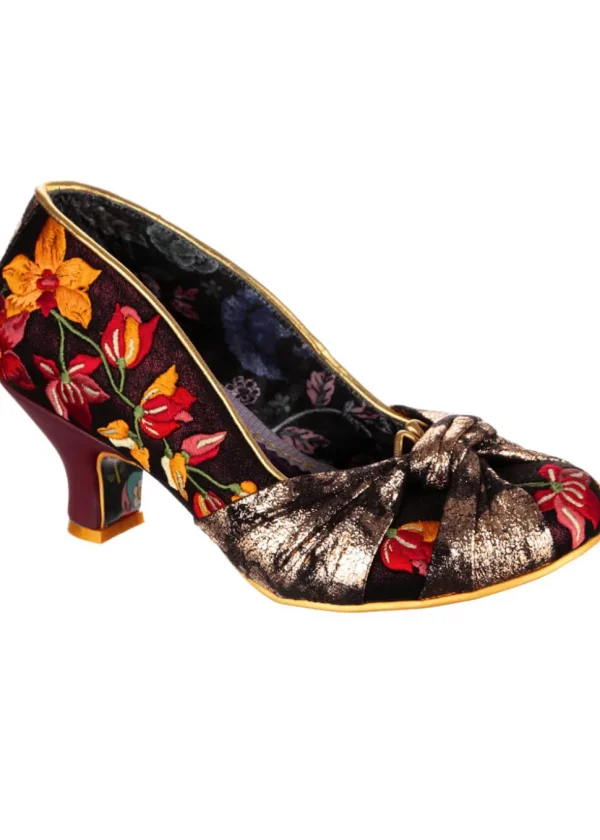 Irregular Choice Orchiding Me Pumps Bordeaux Red