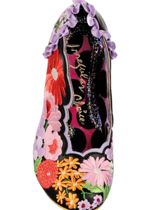 Irregular Choice Wildflower Wander Floral 50's Pumps Black