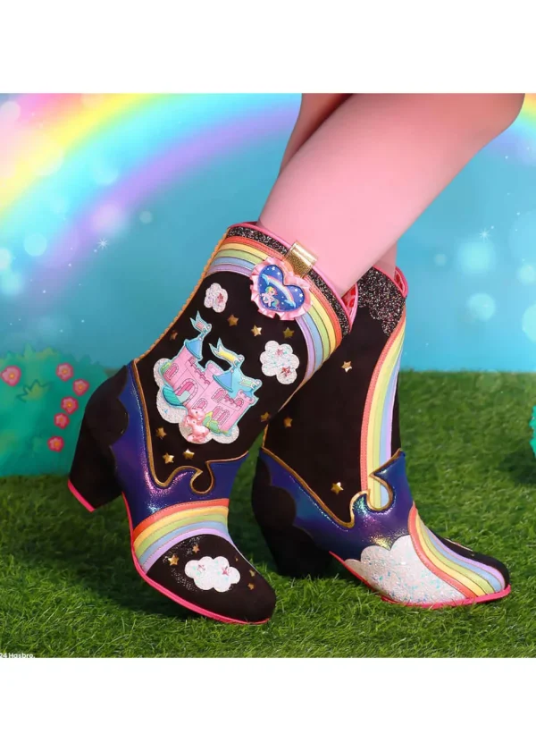 Irregular Choice x My Little Pony Rainbow Bridge Cowboy Boots Black