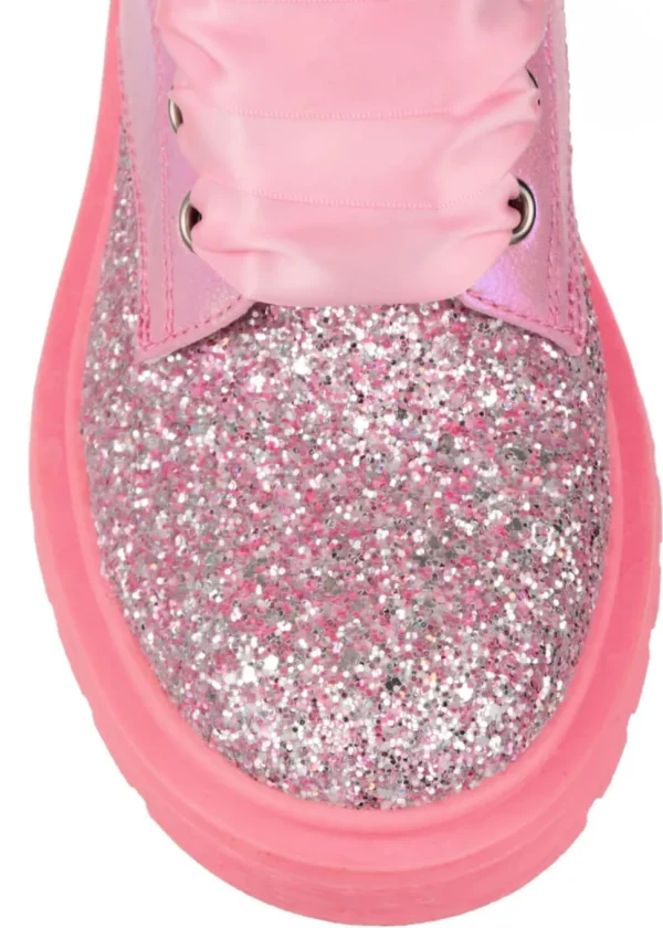 Irregular Choice x My Little Pony Friends Forever Lace-up Boots Pink