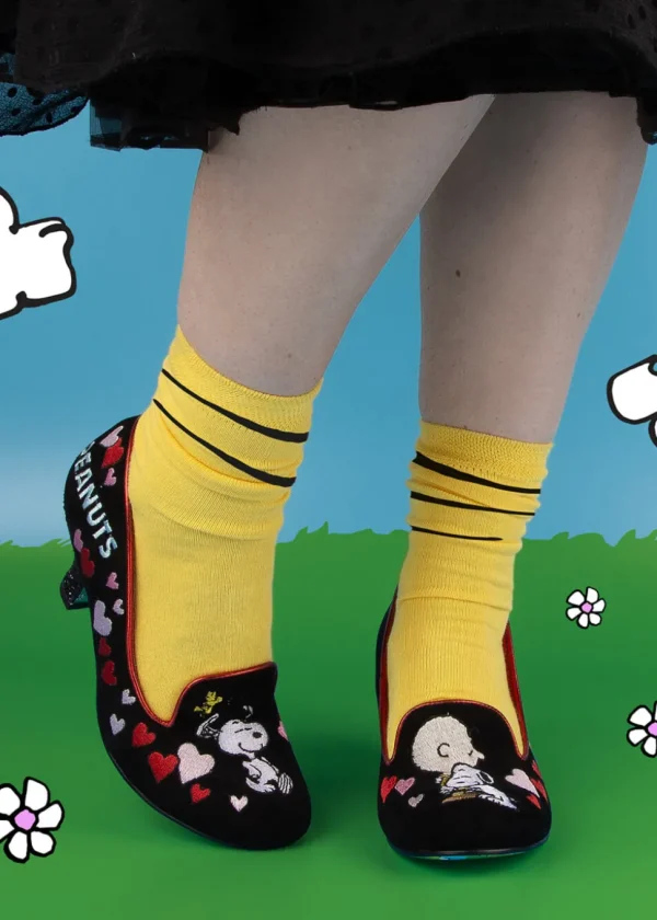 Irregular Choice x Peanuts A Boy And His Beagle Pumps Black