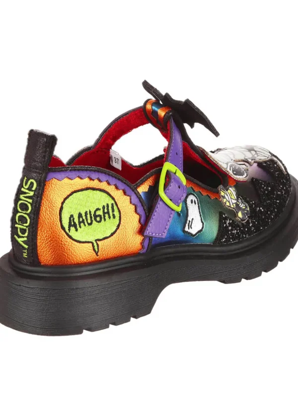 Irregular Choice x Peanuts Don’t Scare Me Mary Jane Shoes Black