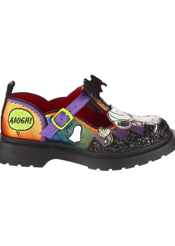 Irregular Choice x Peanuts Don’t Scare Me Mary Jane Shoes Black