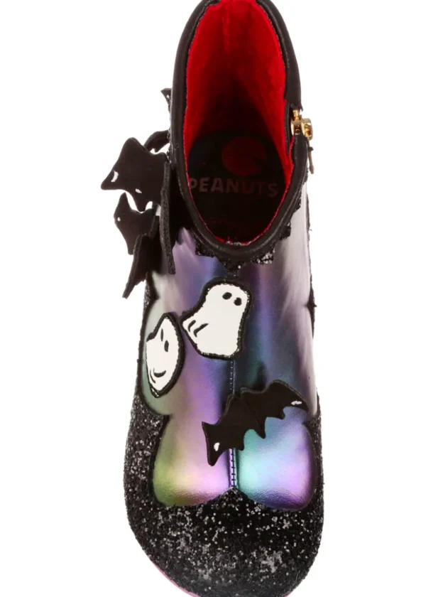 Irregular Choice x Peanuts Count Snoopy Ankle Boots Black