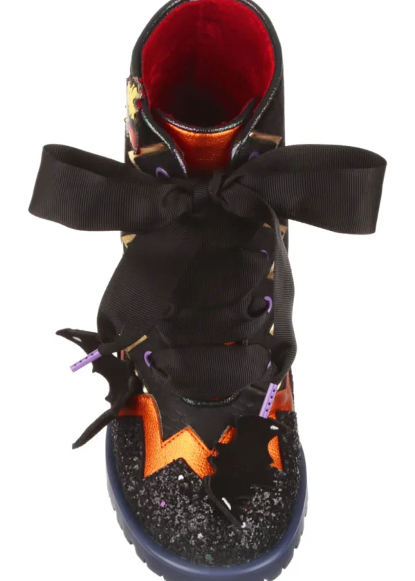 Irregular Choice x Peanuts It's The Great Pumpkin Ankle Boots Black