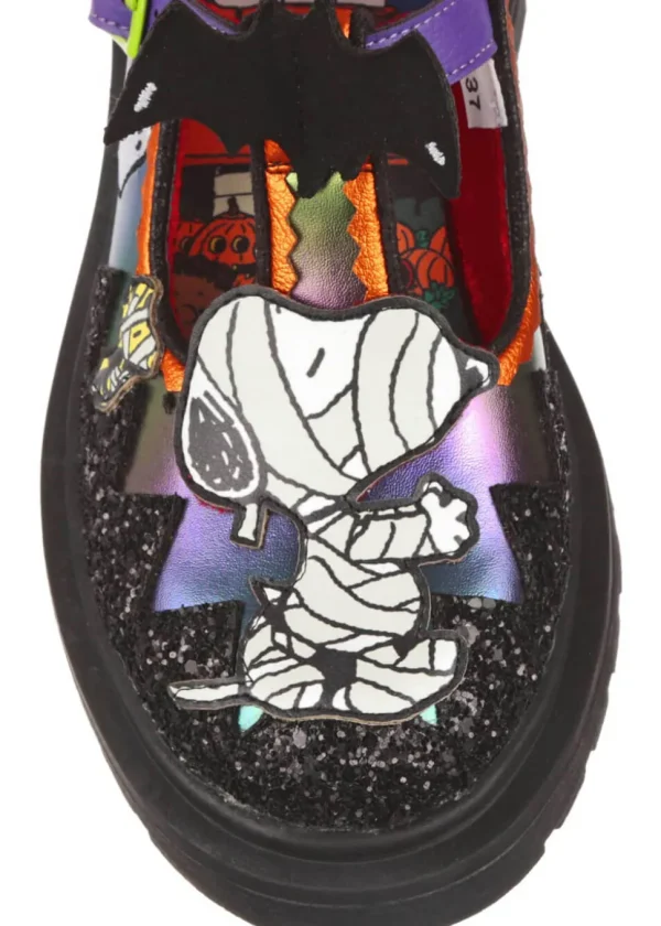 Irregular Choice x Peanuts Don’t Scare Me Mary Jane Shoes Black