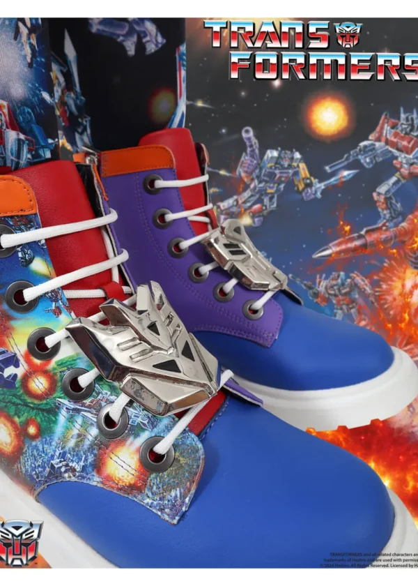 Irregular Choice x Transformers Battle Ready Boots Blue Red